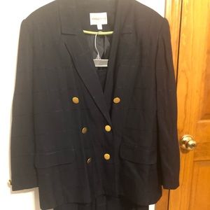 Amanda Smith Navy Gold Skirt Suit Set